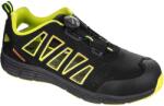 BENNON BENNON REBEL S1P ESD B-SPIN GREEN LOW / Pantofi sport cu talpă joasă și deschidere ESD S1P - negru/verde 45 (0762031050-45)
