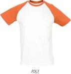 SOL´S FUNKY / Tricou raglan bărbătesc bicolor - alb/portocaliu M (25119077802)