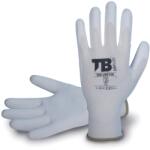 CERVA Mănuși TB 500 URETAN / din nailon fără cusături, îmbibate cu PU pe palmă și degete - albe 7 (0108025299070)