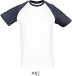 SOL´S FUNKY / Tricou raglan bărbătesc bicolor - alb/bleumarin S (25119090801)
