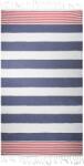 The One Towelling 1046 MARINE / Prosop Haman - bleumarin/roșu 100x180cm (48104685899) Prosop