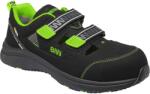 BENNON BENNON WIDEON S1PS ESD NM 4WIDE SANDAL / Sandale de siguranță cu croială largă S1PS ESD NM - negru/verde 47 (1061021065-47)