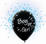  Boy or Girl, Kék konfettivel töltött léggömb, lufi 4 db-os 12 inch (30 cm) (MLG120240) - eking