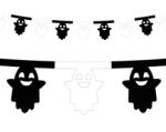  Halloween Szellem Black papír girland 360 cm (MLG187243) - eking