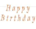  Metallic Rose Gold Happy Birthday felirat 200 cm (MLG128406)