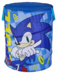  Cos pentru jucarii, pliabil, model Sonic, textil, albastru, Ø46x57cm