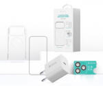 DEVIA Incarcator retea Devia Set 4 in 1 pentru iPhone 17 Pro Incarcator retea GaN PD 30W + husa silicon Magsafe + folie sticla Military-Grade cu aplicator + folie sticla camera (DVSIRHMIXVIIP)