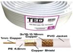 Ted Electric Cablu coaxial 75 ohm RG6 cupru + tresa cupru TED Wire Expert 305ML TED002365 - TED ELECTRIC Coaxial 305ML TED002365 (Coaxial 305ML TED002365)