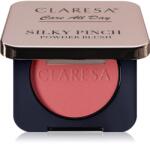 Claresa Care All Day Silky Pinch Powder Blush kompakt arcpirosító a hosszan tartó hatásért 01 Hibiscus 2 g