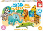 Educa Puzzle pre najmenších Jungle My First 3D Puzzle Kids Educa 5 modelov zvieratiek od 3 rokov EDU20432 (EDU20432)