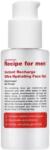 Recipe for men Hidratáló gél arcra, Recipe For Men, Instant Recharge, hialuronsav, 75 ml