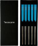 Ecocare Fém Sushi pálcika doboz ezüst-kék 10 db