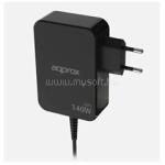 Approx Telefontöltő - USB Type-C, 140W gyorstöltő + 1.8m kábel, Fekete (APPA140GAN) (APPA140GAN)