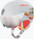 HEAD Gyerek sísisak HEAD Yuki Visor Paw S2 Jr paw sky/silver/red