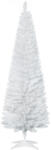 HomCom Műkarácsonyfa 180 cm műanyag állvánnyal, 390 ággal Fehér Ø55 cm (830-182WT)