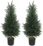 Homcom Műnövény, ciprus, cserépben, 2 db szett, 90 cm (83C-002V00GN)