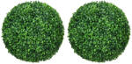 Homcom Műnövény, buxus gömb, cserépben, 2 db szett, Ø40 cm (830-790V00GN)