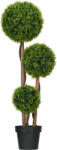 Homcom Műnövény, buxus, 3 gömbbel, cserépben, 110 cm (830-795V00GN)