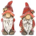 Decoration & Design Dekoráció manó álló kerámia 4, 2x4, 2x8, 9cm piros/fehér 2 féle 1db, figura nem választható (L245151RBL)