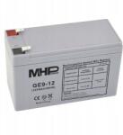 MHPower GE9-12 Zselés akkumulátor 12V/9Ah, Faston F2 6, 3mm, Deep Cycle (GE9-12)