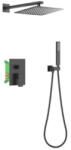 AREZZO design Cubefield falsík alatti zuhanycsaptelep szett, gun metal AR-4405GM (AR-4405GM)
