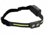 Teger Fejlámpa, Soft Led Cob csíkos, gesztus aktiválással és dupla spottal (T-LED-0061)