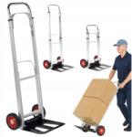 Lean Tárolókocsi összecsukható alumínium 90 kg ezüst fekete (26578 Wózek Transportowy Magazynowy)