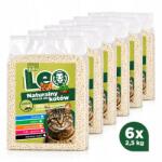 Leo Tofu macskaalom Leo Natúr 6x2, 5 kg csomósodó 15 kg öblíthető (N003 x 6)
