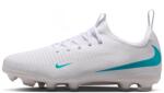 Nike Phantom 6 Low Academy FG stoplis focicipő, gyerekméret, fehér - türkíz (HM9203-100)
