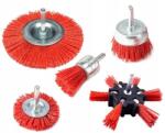 Falon-Tech Nylon Kefe Készlet Fa Acél Csavarbehajtó Fúrógéphez 5 db-os (5496354653)