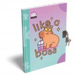 Lizzy Card Capybara" napló/emlékirat zárral, A5, üres, 60 lap, Lizzysuli (7490225)