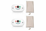 Baby Control Prémium TWINS - 2 db légzésfigyelő készülék, 2 db extra nagy méretű érzékelőlappal