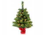 Costway Tobozokkal díszített kis karácsonyfa Led lámpákkal 63cm CM23993 (CM23993)