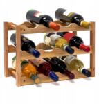 Relaxdays Diófa bortartó, RD9279 (Stojak na Wino Organizer na Butelki 12)