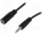 LogiLink Kábel; Jack 3, 5mm 3pin dugó, Jack 3, 5mm aljzat; 3m; fekete (CA1054)