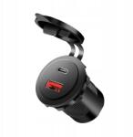 LogiLink Beépíthető autós gyorstöltő Logilink Usb-c Pd Usb-a Qc 60W