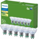 Philips Led izzó GU10 Philips 2.1W 50W 190lm/W 2700K Meleg 36° A Osztály 6 db (929003634694)