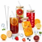  4x Pohár szívószállal és fedéllel 450ml italokhoz és koktélokhoz