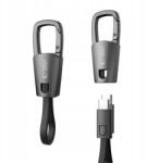 Tech-Protect Ultraboost Fenék Keychain Type-c Cable Pd 60W 3A Iron Grey (5906302331963)