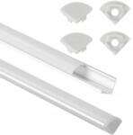 Ecolight RW02 eloxált sarokprofil fagyasztott lámpabúra 2m (EC20862)