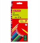 Herlitz Háromszög alakú Színesceruzák 12 intenzív színben (10412021)