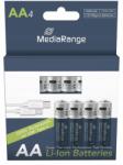 MediaRange Újratölthető MediaRange akkumulátor Usb-c Li-Ion, Aa I 1.5V I 1400mAh, 4 db/csomag (MRBAT161)