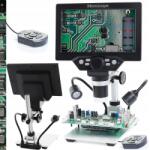 TECHREBAL Digitális Ellenőrző Mikroszkóp 7" LCD 1200X 1080P Led Akkumulátor Távirányító (EB30-1567E)