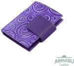 Giultieri Lila mintás patentos álló bőr igazolványtartó HP808/T