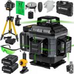 Powermat Lézeres Vízmérték Keresztlézer Zöld Önszintező 4D 360° Állvány (PM1493)