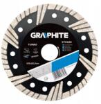 GRAPHITE Gyémánt vágótárcsa 125 x 22.2 mm Turbo Graphite 57h626 (57H626)