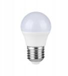 V-TAC Led izzó E27 gömb, tejfehér, 4W, 320lm, 6400K, hideg fehér (SKU 214207)