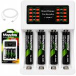 Verk Group Aaa Led Akkumulátor Töltő 4 Db Aaa Usb-c Kábel (02050)