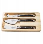 Laguiole Style de Vie Laguiole Premium Sajtkés szett 3 db, fekete nyéllel (8718719300176)