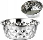 Barry King Fém kutyatál, rozsdamentes, csúszásgátlós, gyémánt mintás, 13 cm, 0, 6 L (BK-18420)
